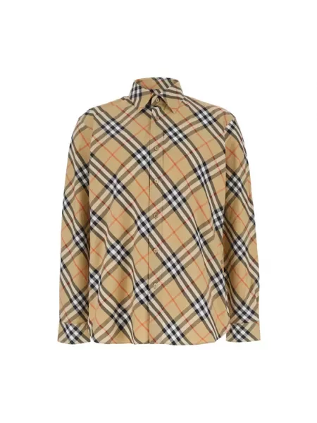 Koszula Burberry w kratę klasyczna beżowa