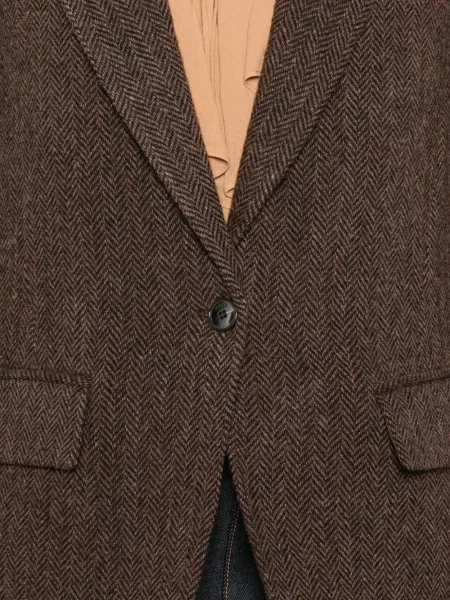 Geacă Ba&sh cu model herringbone maro