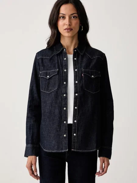 Levi's cămașă de damă din denim HERITAGE WESTERN DENIM
