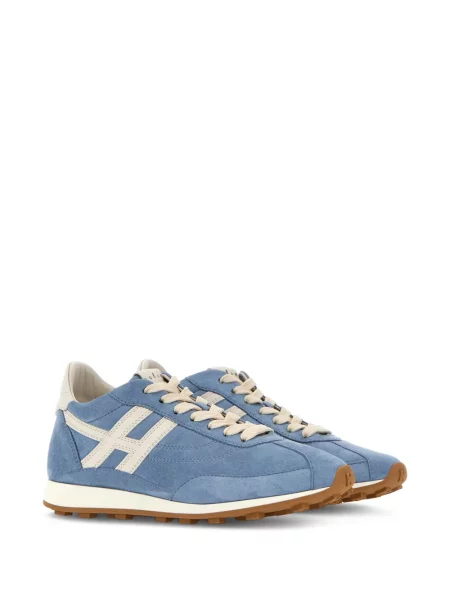 Sneakerși Hogan din piele de căprioară albastru