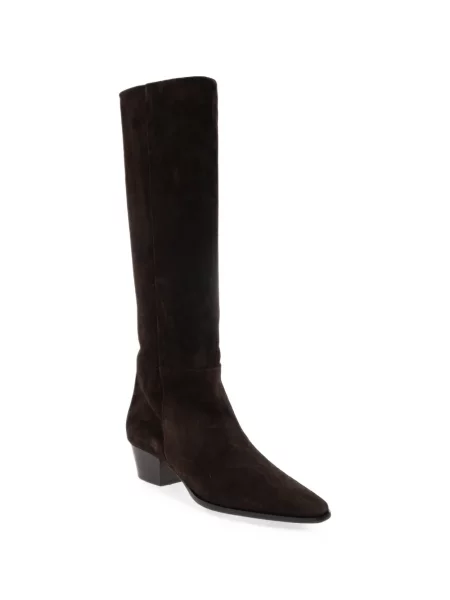 Botine Aeyde din piele de căprioară maro