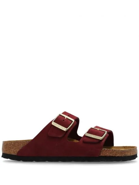 Sandale Birkenstock din piele roșu
