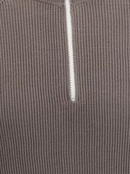 Golf golf Brunello Cucinelli prążkowany brązowy