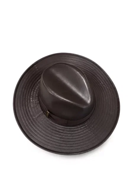 Căciulă Borsalino din piele maro