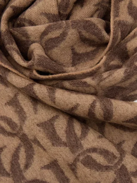 Вовняний шарф Gant коричневий