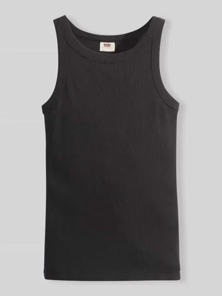 Topy o kroju slim fit z czystej bawełny Levi's czarny