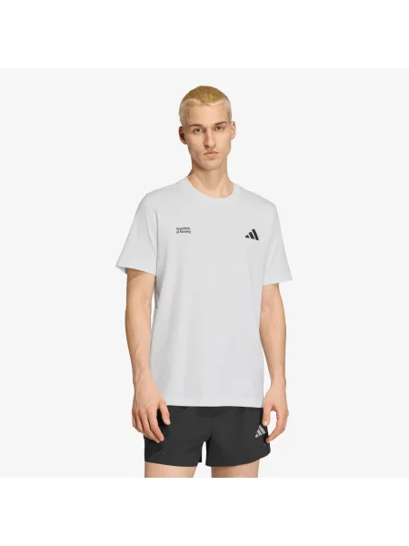 Tricou adidas Run Essentials Graphic T-Shirt White M alb
