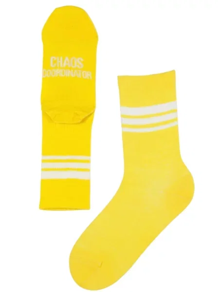 Sokisahtel Ponožky CHAOS COORDINATOR merino wool socks' žlutá