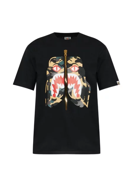 Tricou grafic A Bathing Ape® cu imagine cu dungi de tigru negru