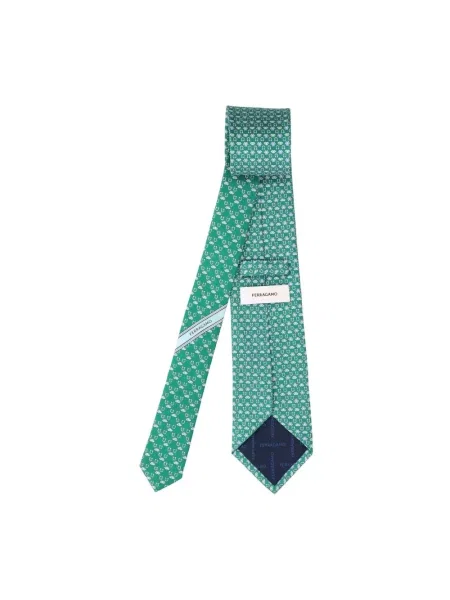 Krawat Ferragamo zielony