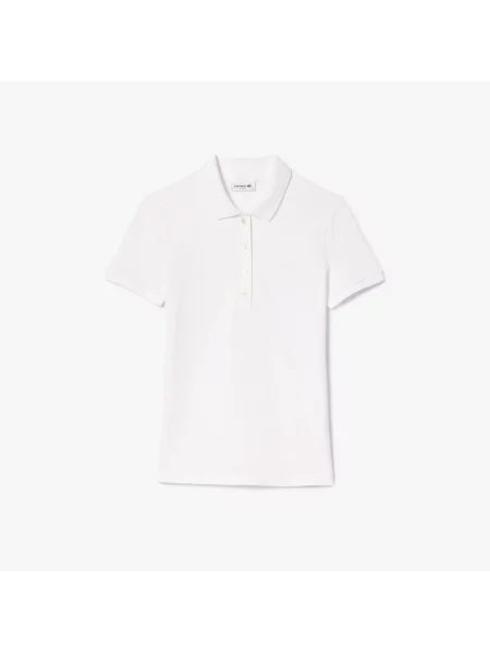 Lacoste Koszulka Polo Slim Fit Stretch Mini Piqué biała