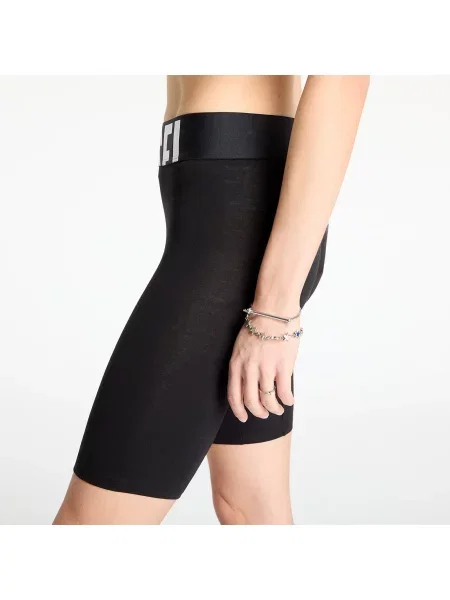Къс панталон Diesel IVA-D-POP SHORTS с изчистен дизайн с висока талия черно