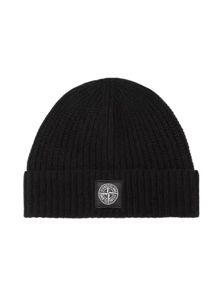 Czapka Stone Island z kamieniami czarna