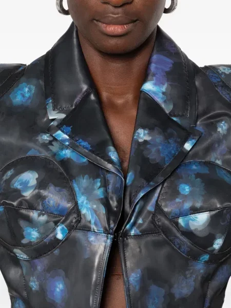 Geacă Coperni cu model floral cu imagine negru