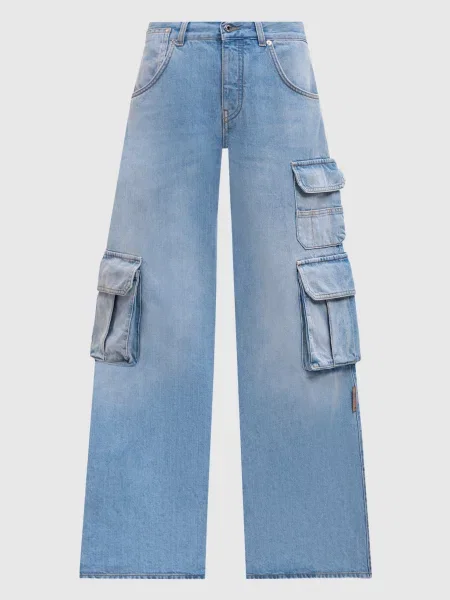 Джинси-карго з логотипом Off-white блакитні