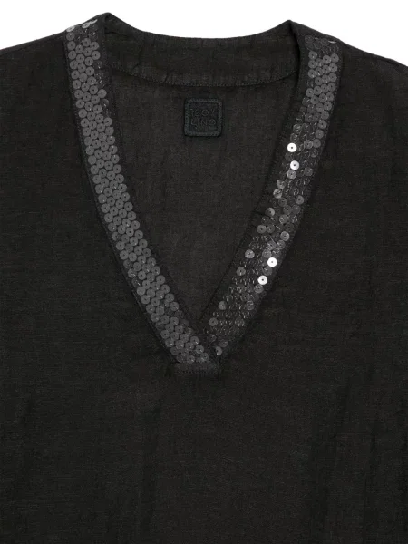 Bluză 120% Lino cu paiete negru