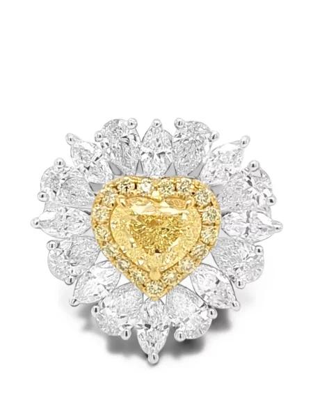 Пръстен Hyt Jewelry със сърца жълто