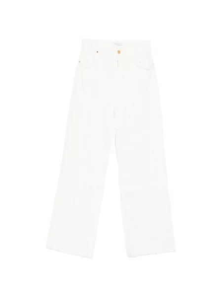 Blugi Blumarine cu franjuri alb