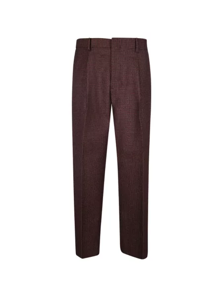 Pantaloni Costumein în carouri maro