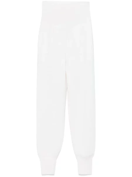 Pantaloni Chloé tricotate alb
