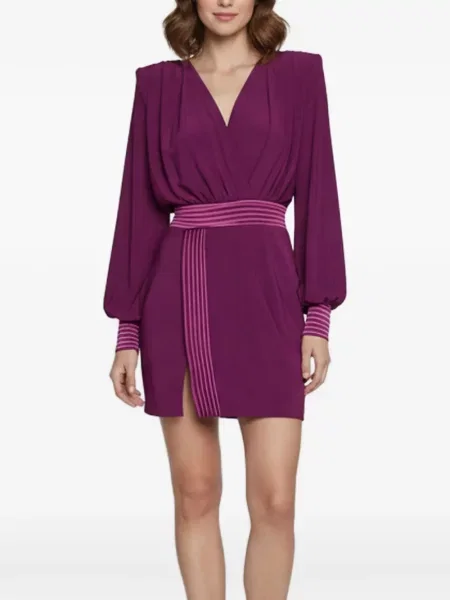 Rochie mini Zhivago din satin violet