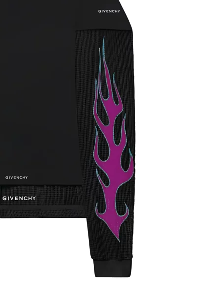 Суичър с качулка Givenchy с принт черно