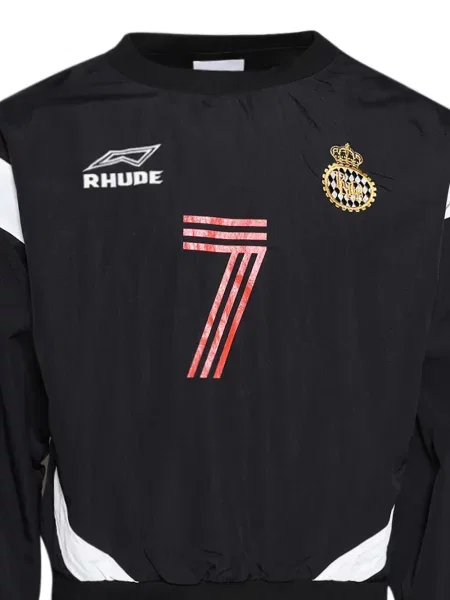 Fotbal pulover Rhude din jerseu negru