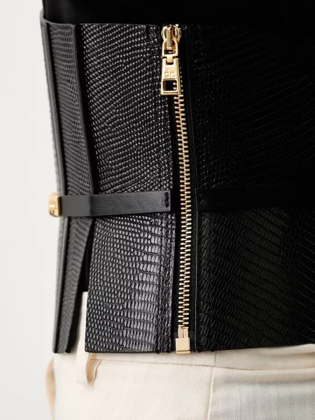 Curea Elisabetta Franchi din piele negru