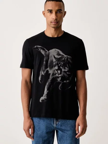 HUGO tricou pentru bărbați din Daffilo negru