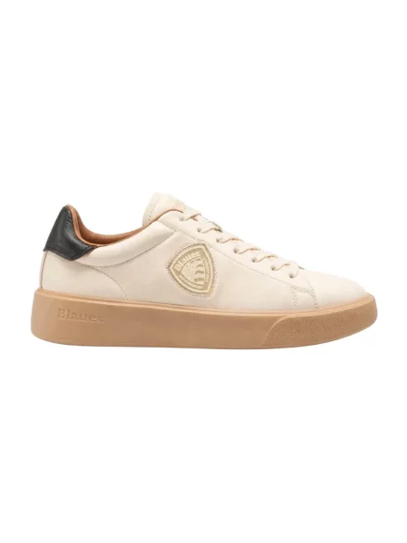 Sneakersy Blauer skórzane beżowe
