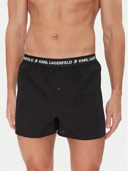 KARL LAGERFELD Set 3 perechi de boxeri negru