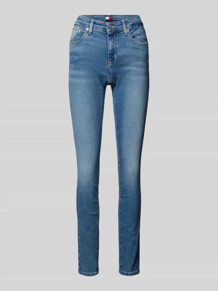 Jeansy o kroju skinny fit z czystej bawełny model ‘SOPHIE’ Tommy Jeans niebieskie
