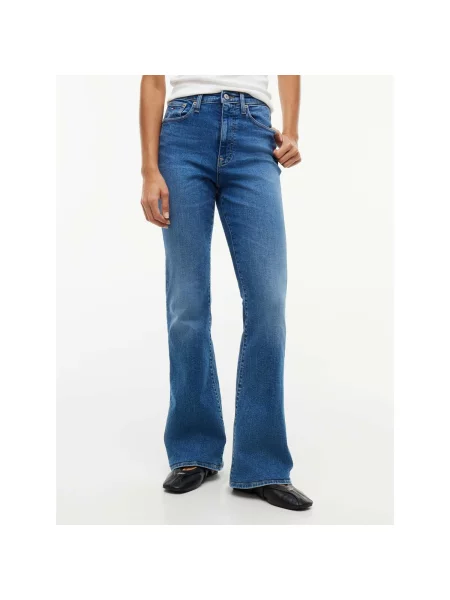 Džínsy Tommy Jeans s vysokým pásom modrá