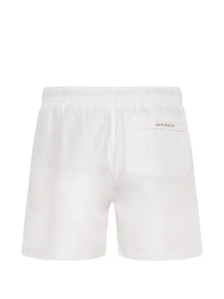 Slip de baie Benibeca cu broderie cu cordon alb