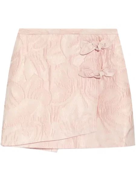 Fustă Ganni cu funde roz