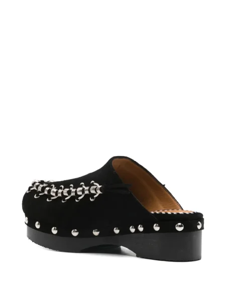 Papuci tip mules Toga Pulla cu tepi negru