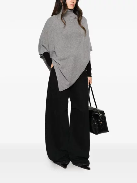 Poncho Patrizia Pepe asimetric gri