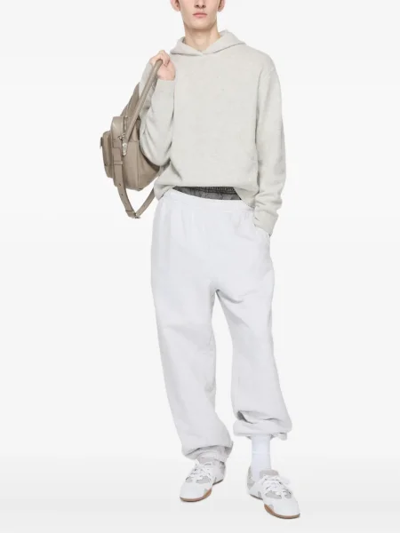Hanorac cu glugă Acne Studios din jerseu gri