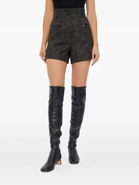 Szorty Max Mara w jodełkę brązowe