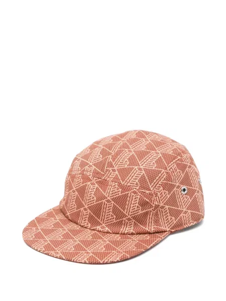 Șapcă Lacoste cu imagine din țesătură twill maro