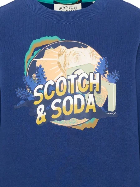 Sweter dziecięcy Scotch & Soda niebieski
