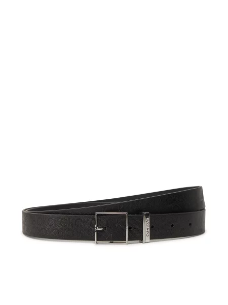 Γυναικεία Calvin Klein Branded Loop Square Belt μαύρο