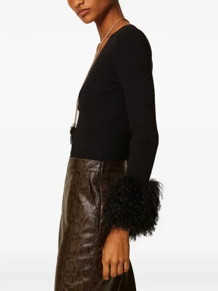 Blană artificială pulover Twinset negru