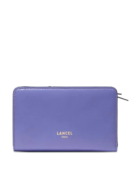 Kožni novčanik Lancel s autogramom ljubičasta