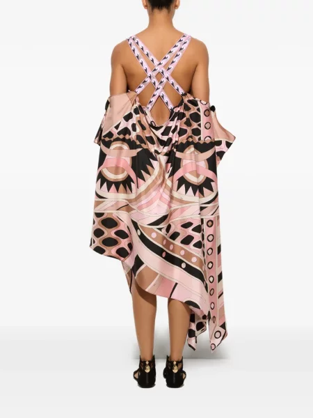 Rochie Pucci de mătase cu imagine roz