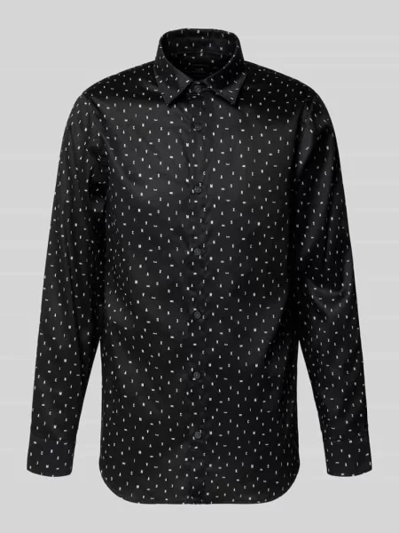 Koszula casualowa z listwą guzikową model ‘CAMICIA’ Armani Exchange czarna
