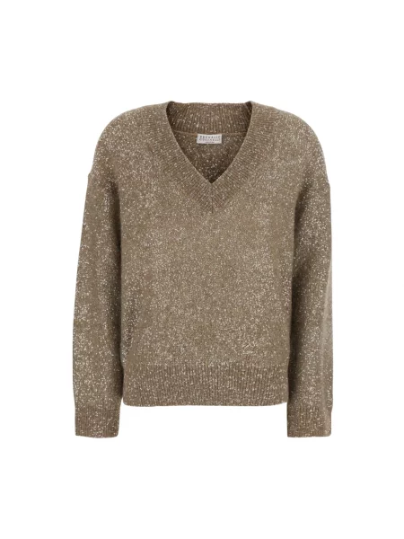 Sweter Brunello Cucinelli beżowy