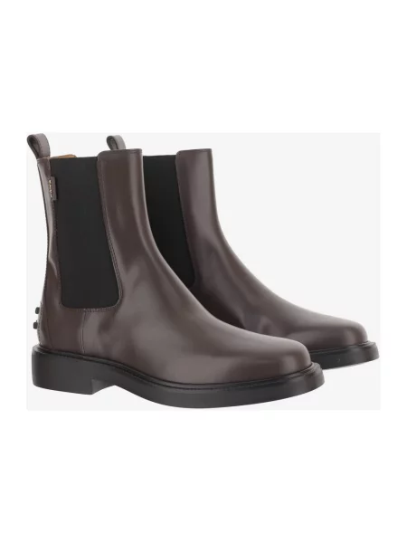 Sztyblety Tod's skórzane brązowe