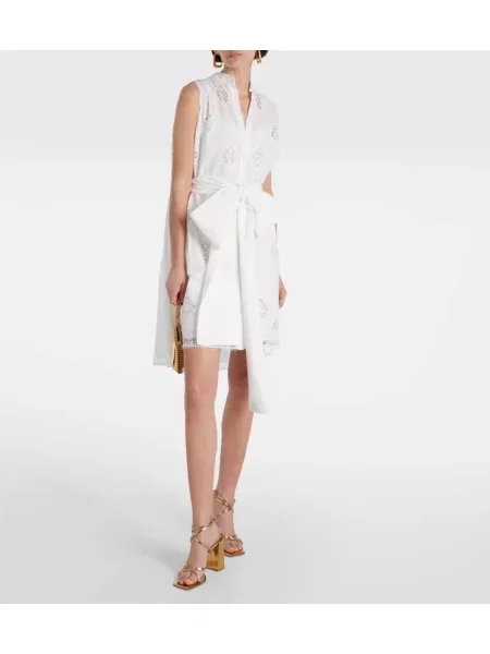Rochie Erdem cu broderie alb