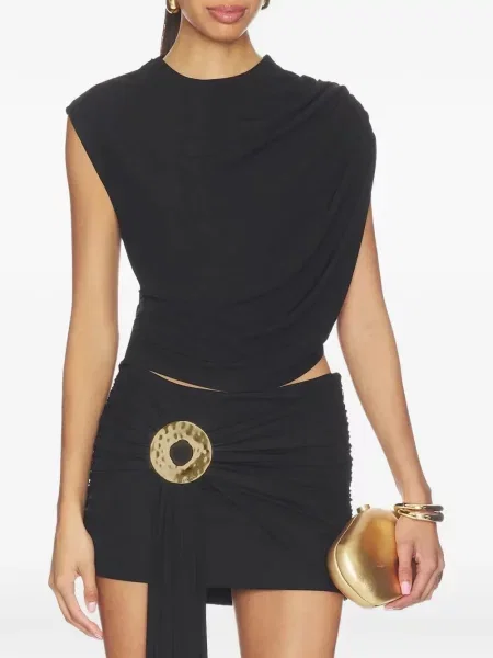 Top Cult Gaia drapat negru